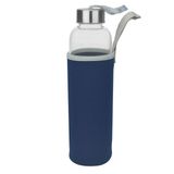 Garrafa Garrafinha Vidro Com Infusor Inox Chá Água 550ml