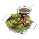 Saladeira Com Molheira Com Suporte De Aço Inox Forma