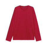 Camiseta Manga Longa Meia Malha Diametro Vermelho Plus G4