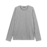 Camiseta Manga Longa Meia Malha Diametro Cinza Plus G3