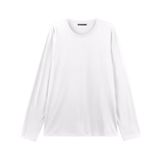 Camiseta Manga Longa Meia Malha Diametro Branco Plus G3
