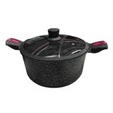 Panela Caçarola Antiaderente De Pó De Mármore Com Tampa 28cm