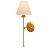 Arandela Luminária Cúpula Tecido Algodão Cama Sala Dourado P