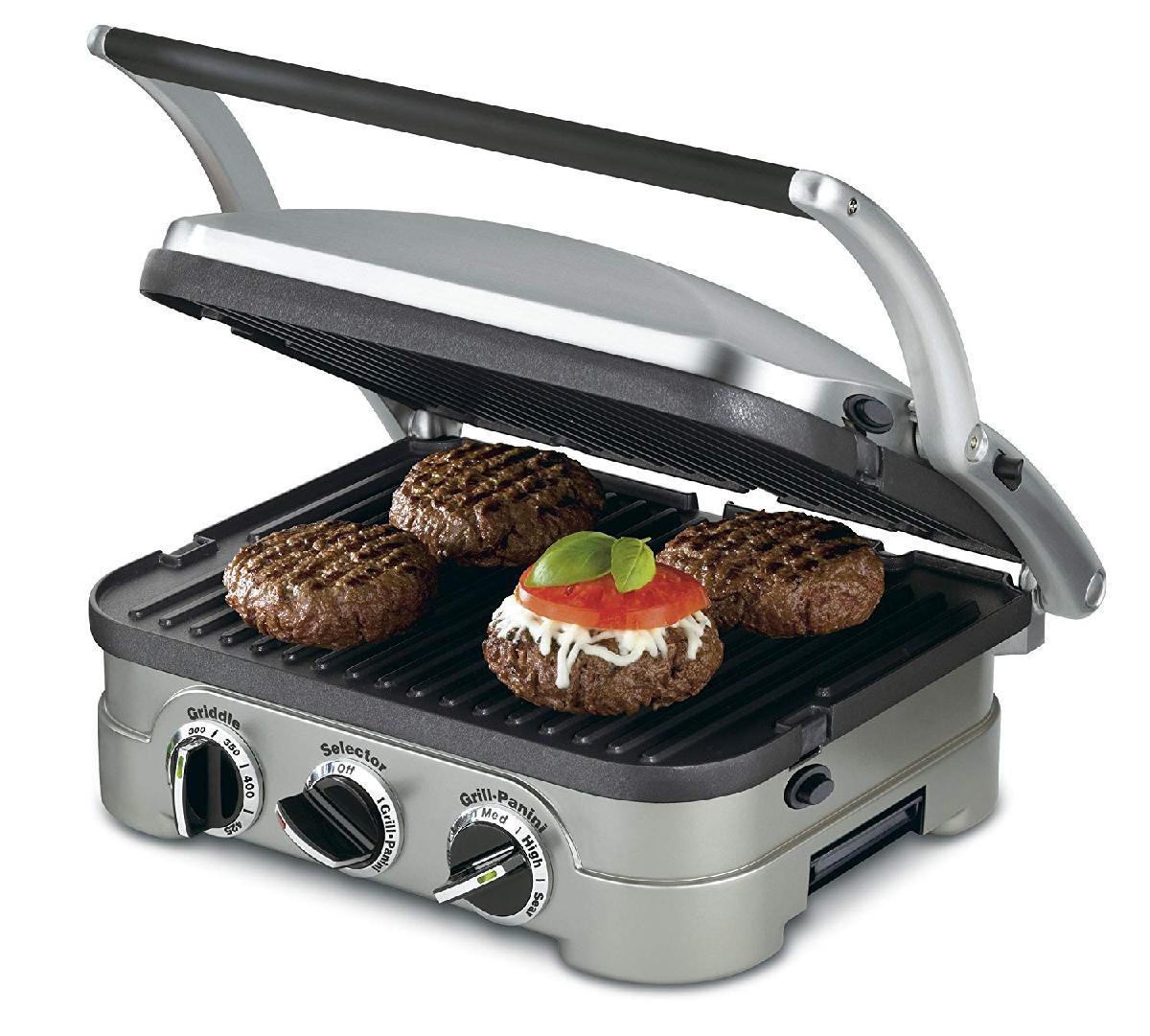 Grill/Churrasqueira Cuisinart 5-in-1, Aço Inox, Prata 110V