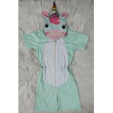 Pijama Infantil Macacão Kigurumi Fantasia Unicórnio Parmalat