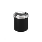 Lixeira Com Tampa Basculante Inox 19,5 X 20 X 22,4 Cm 5,4 L Preto Coza