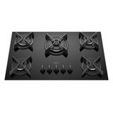 Cooktop Dako Supreme 5 Bocas Tripla Chama Preto Bvolt