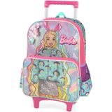 Mochila Infantil C/rodinha Barbie Grande Pink - Luxcel