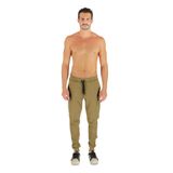 Calça Moletom Masculina Báscia Punho Ajustável Macia Estilo Verde M