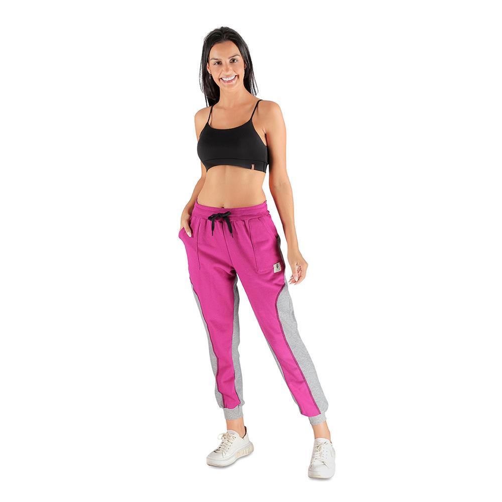 Calça Moletom Feminina Caminhada Leve Conforto Moderna Rosa Egg