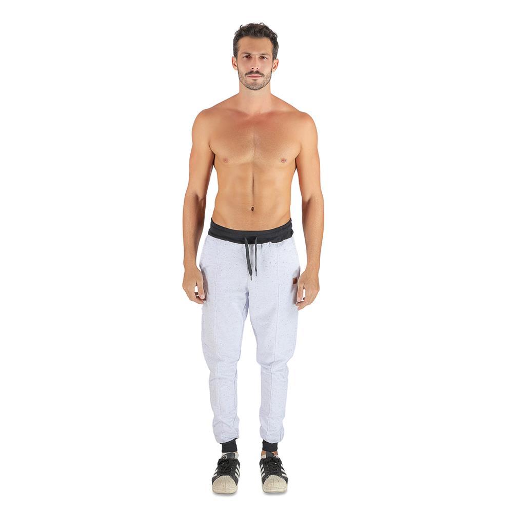 Calça Jogger Masculina Moletom Elástico Estilo Conforto Branco G