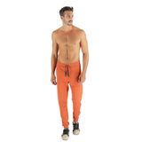 Calça Moletom Masculina Jogger Algodão Bolso Conforto Leve Laranja P