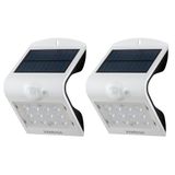 Kit 2 Arandelas Solar Integrada Asi 220 Para Parede Externa Luz Branca Intelbras