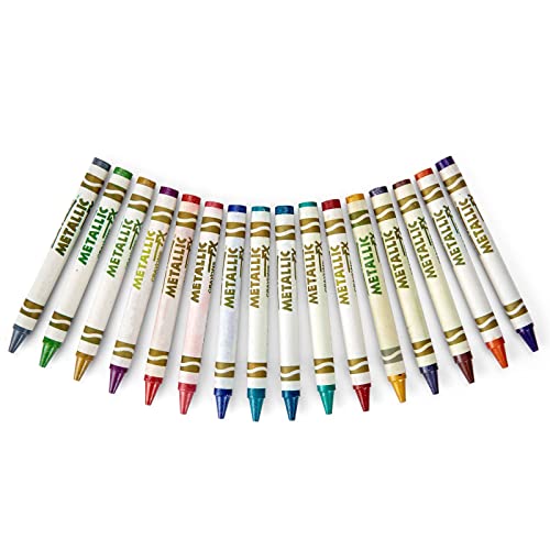 Crayola Giz De Cera Metálico (16ct) Giz De Cera Infantil Para Colorir