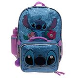 Disney Lilo &amp; Stitch Girls 4 Piece Mochila Set Flip Sequ