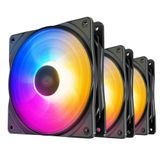 Kit 3 Cooler Fan Gamer Rgb Deepcool Rf120 Rainbow Pwm 120mm