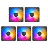 Kit 5 Cooler Fan Gamer Rgb Deepcool Rf120 Rainbow Pwm 120mm