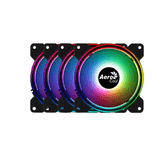 Kit 4 Cooler Fan Saturn Aerocool Drgb Preto 12f