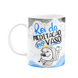 Caneca Divertida Flork- Rei Da Meditação No Vazo