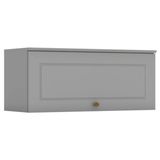 Armário Aéreo P/ Cozinha  Americana 1 Porta Basculante 80cm Cinza - Henn