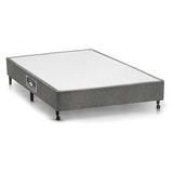 Cama Box Base Casal Lux Chenille Gray (138x188x23) - Castor