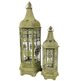 Lanterna Marroquina Verde Rustica Decoração 65/44cm 2pc