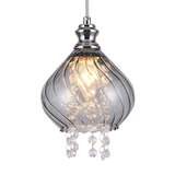 Lustre Pendente Taschibra Jelly Cristal Fumê E14 Bivolt