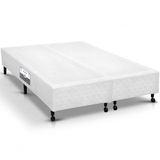 Cama Box Simples Castor King Poli Branco 180x200x27cm