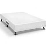 Cama Box Simples Castor Casal Poli Branco 138x188x27cm