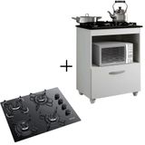 Kit Balcão Cooktop Itatiaia Com 1 Porta E Fogão Cooktop 4 Bocas