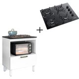 Kit Balcão Cooktop Itatiaia Com 1 Porta E Fogão Cooktop 4 Bocas Bivolt