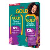 Kit Shampoo 285ml + Condicionador 175ml Niely Gold Cachos Definição Prolongada