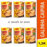 6 Sopa Instantânea Maggi Sopão Galinha Caipira Em Sachê 200g