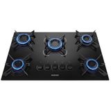 Cooktop Itatiaia Electra 5 Bocas Mesa De Vidro Temperado E Acendimento Superautomático Preto Bivolt