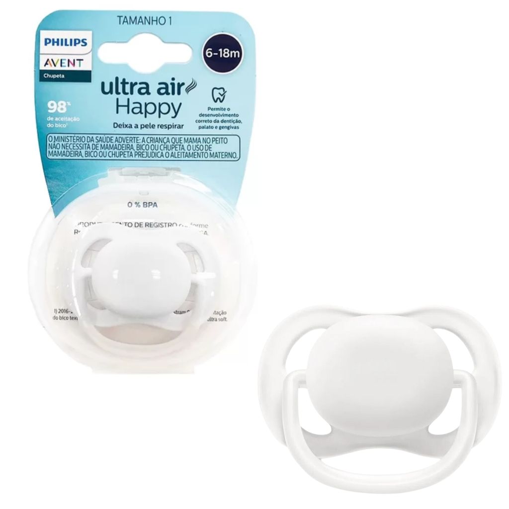 Chupeta Ultra Air Branca Neutra 6-18m - Philips Avent