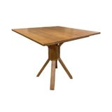 Mesa Madeira Maciça Bar Restaurante Berlim 90x90cm Malbelc - Cor: Marrom