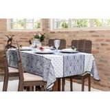 Toalha De Mesa Retangular Anti Manchas Aleat 3,50x1,48m- 12/14 Lugares