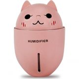 Umidificador De Ar Aromatizador Ventilador Luz Led Usb 3x1 Pet -rosa
