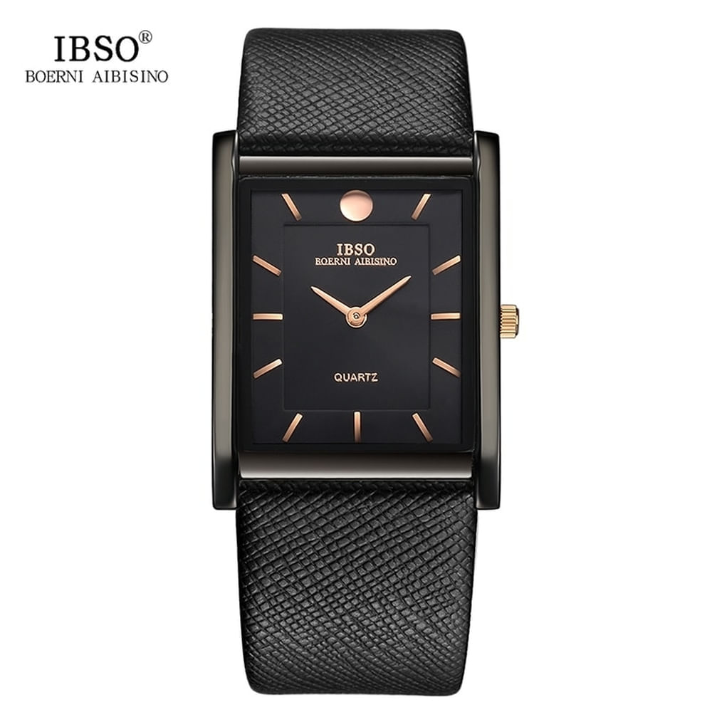 Relógio Quartzo Masculino Ibso 2232 À Prova D'água Preto