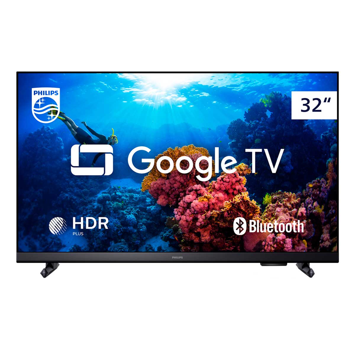 Smart TV Philips 32&quot; HD 32PHG6918/78 LED HDR10 Dolby Vision 3X HDMI 2X USB Google TV WiFi