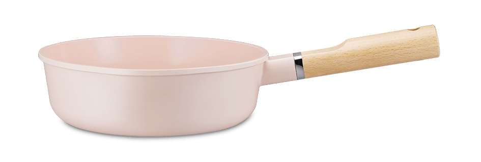 Frigideira De Aluminio, Revestido De Ceramica De 20cm Rosa