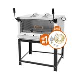 KIT - Forno Gás Industrial Roma Inox Infravermelho FIRIV90 + Kit Gás 2KG - Venâncio