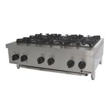 Fogão Inox Profissional Dom Bidone Cooktop FDB6M 06 bocas de mesa - VENÂNCIO