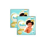 Kit 112 Fraldas Pampers Premium Care Nova Jumbo Tamanho XXG