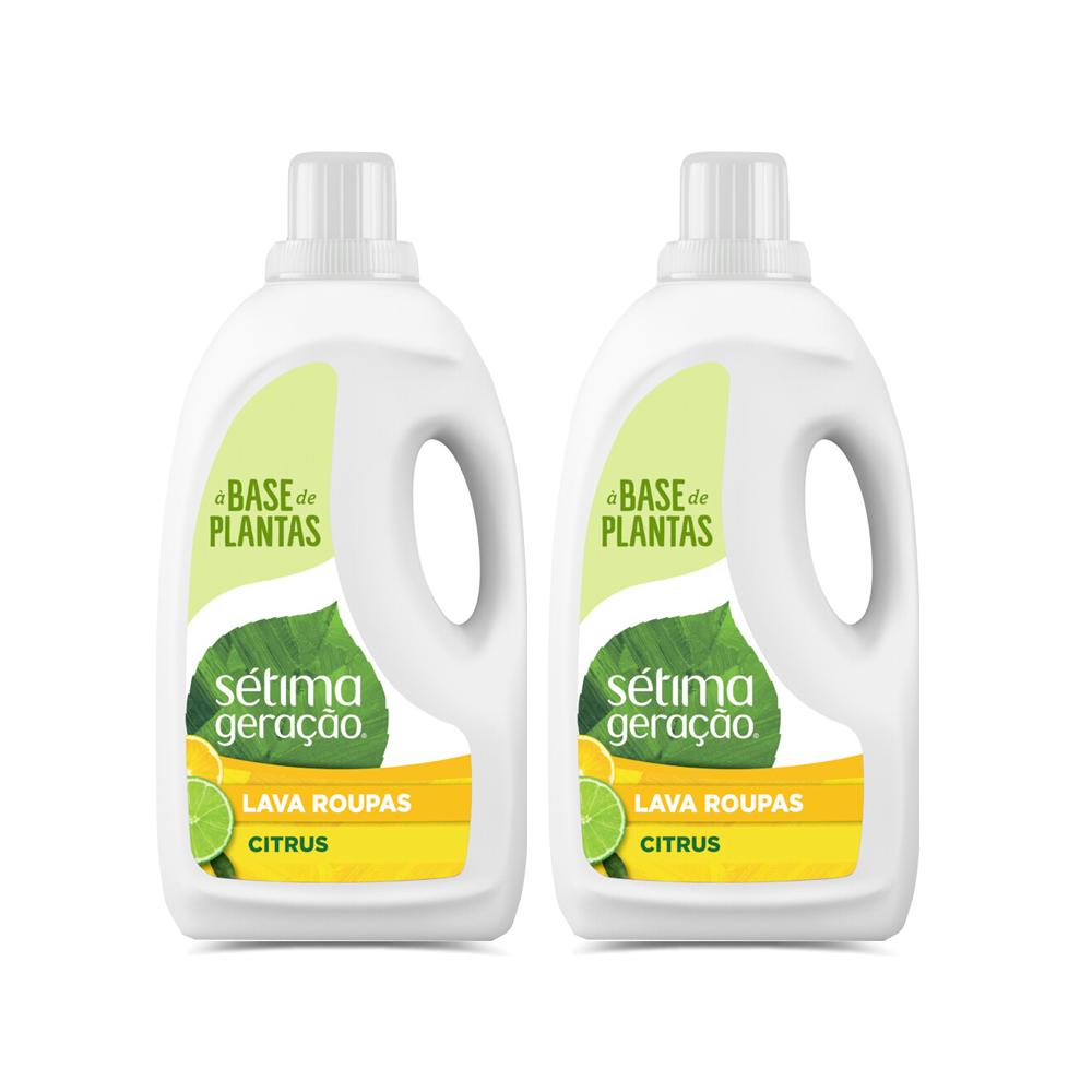 Kit 2 Lava-Roupas Líquido Sétima Geração Citrus 3l * Kit Contém: 2 Lava ...
