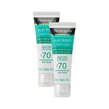 Kit 2 Protetor Solar Neutrogena Sun Fresh Oily Skin FPS 70