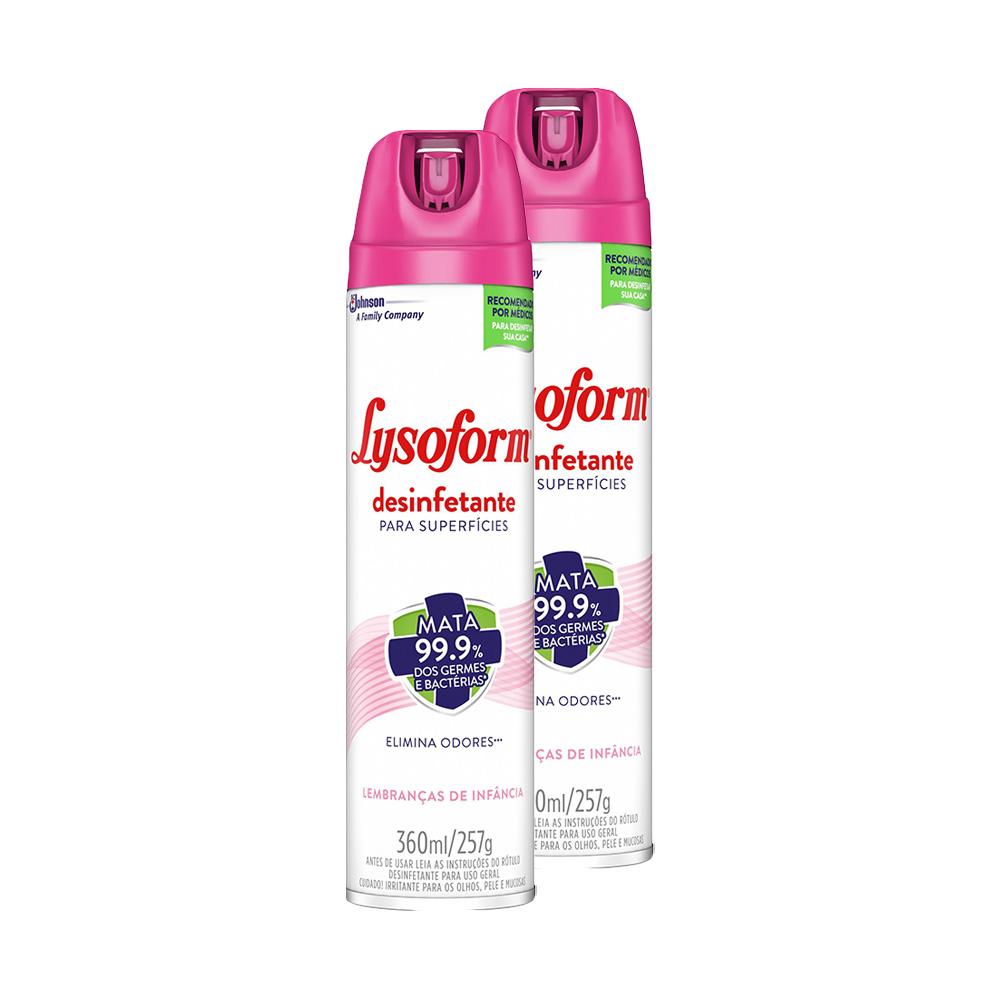 Pack Desinfetante Lysoform Original 360ml + Lysoform Lembrança de Infância  360ml