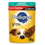 Ração Pedigree Raças Pequenas Carne Sachê 100g