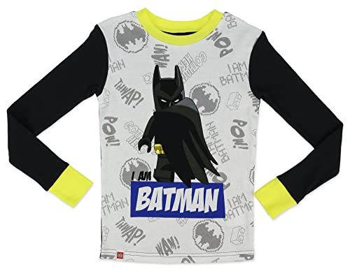 Pijama Lego Batman Boy 2 Por 1 Set, Pajam De Algodão De 4 Peças