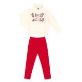 Conjunto Infantil Jaqueta E Legging Girls Select Bege 10